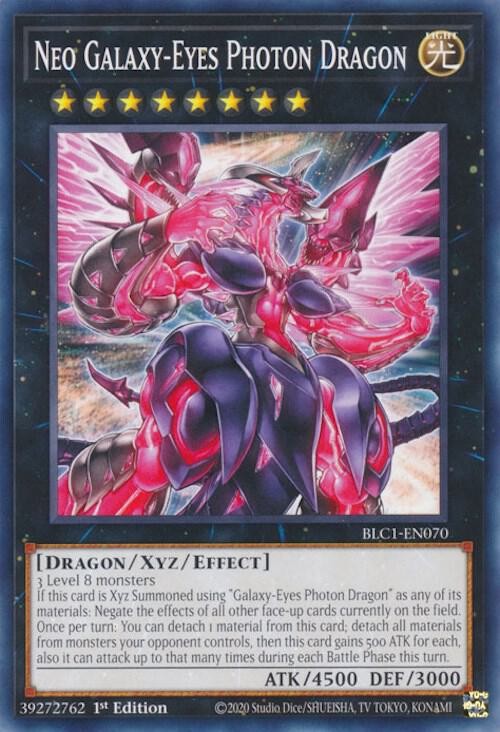 Yugioh Neo Galaxy-Eyes Photon Dragon 1st Edition Common BLC1-EN070 NM