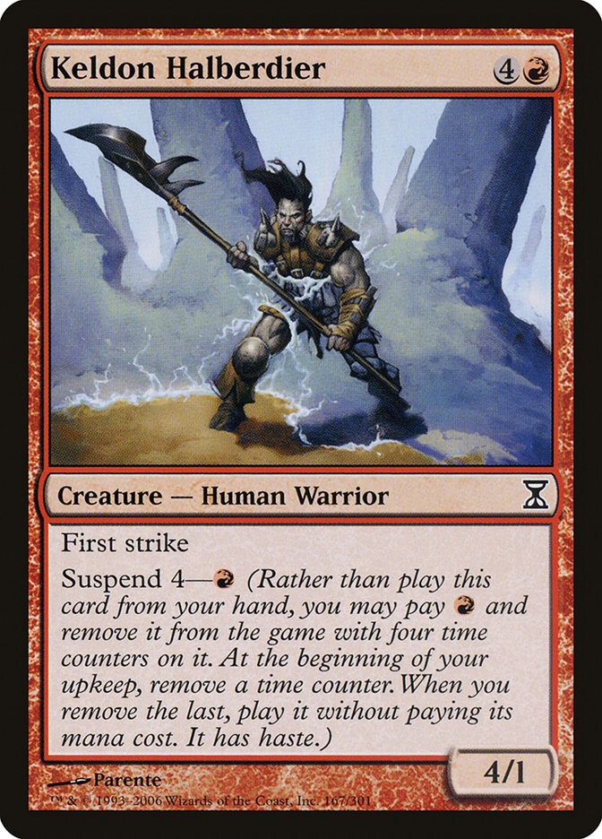 MTG Magic the Gathering Keldon Halberdier (167/301) Time Spiral LP