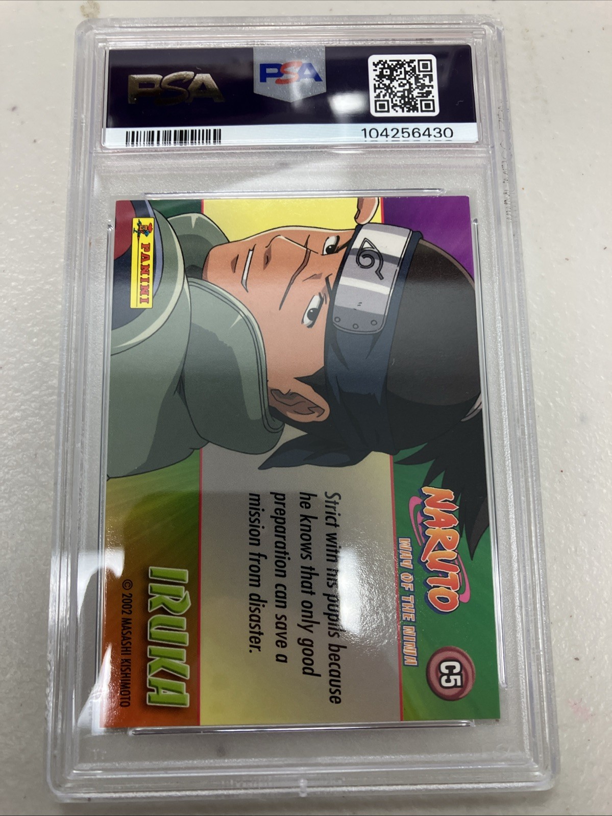 Iruka naruto 2006 way of the ninja character card C5 PSA 9 Mint Pop 1 G25316