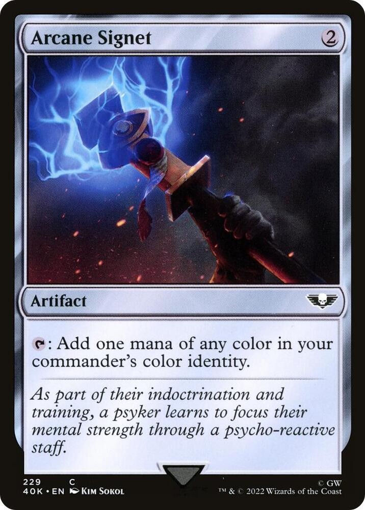 1x Arcane Signet (229) – Universes Beyond: Warhammer 40,000 Near Mint – MTG