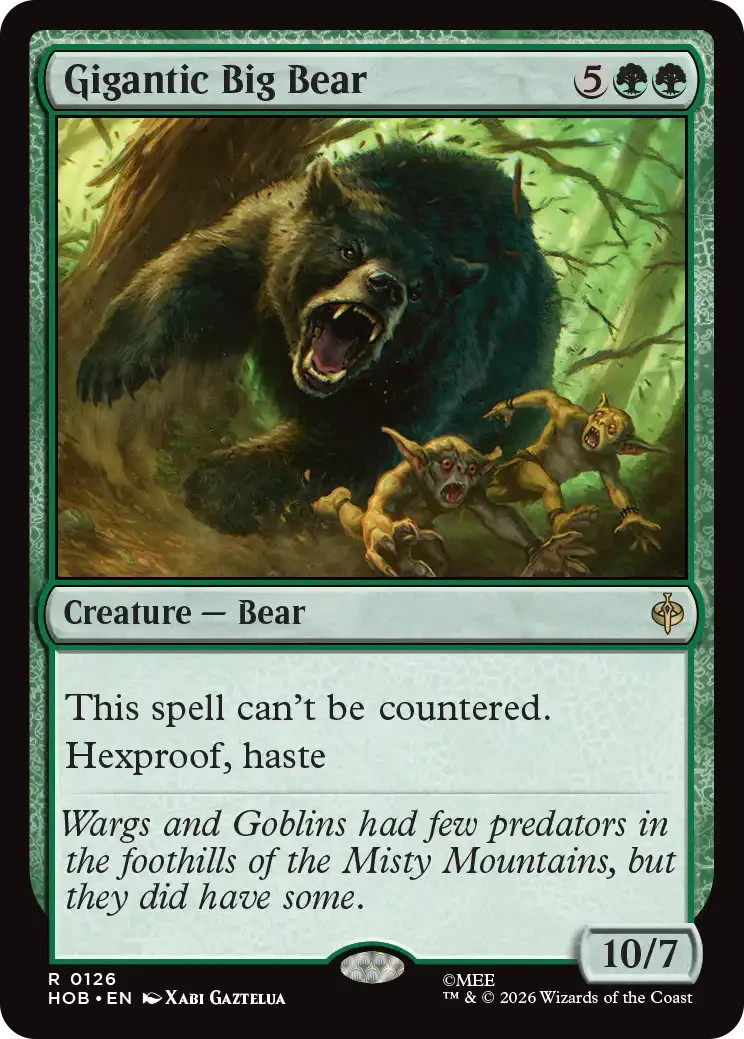 Gigantic Big Bear – MtG The Hobbit – NM