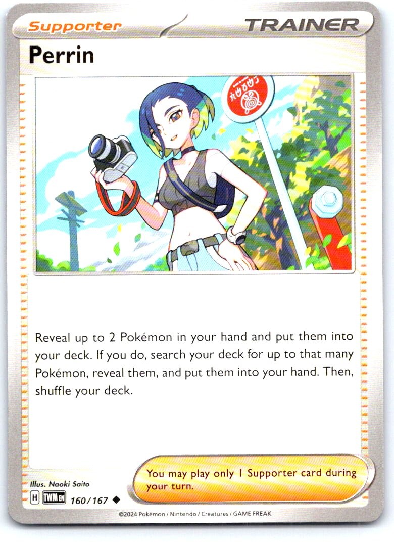 Perrin 160/167 Uncommon Twilight Masquerade Pokemon Near Mint