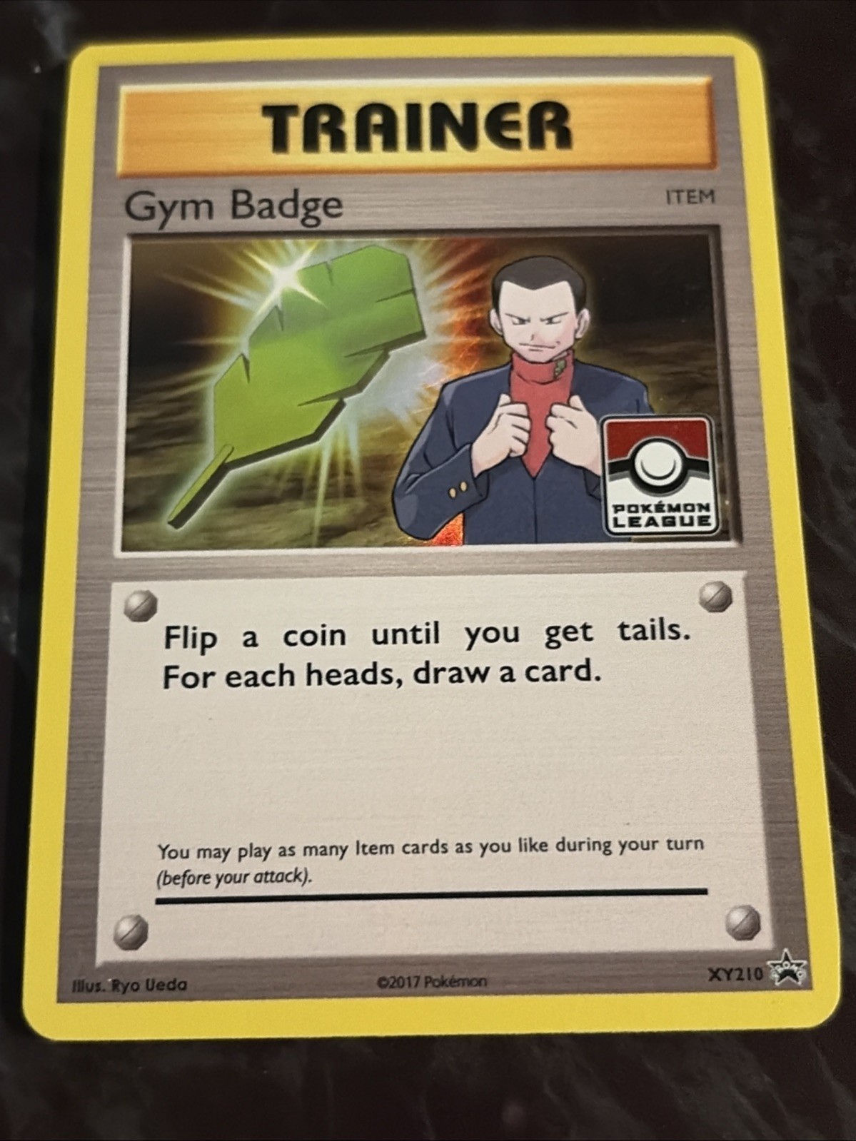 Gym Badge – XY210 – Pokemon XY Promo League Promo Card – Black Star Promo LP