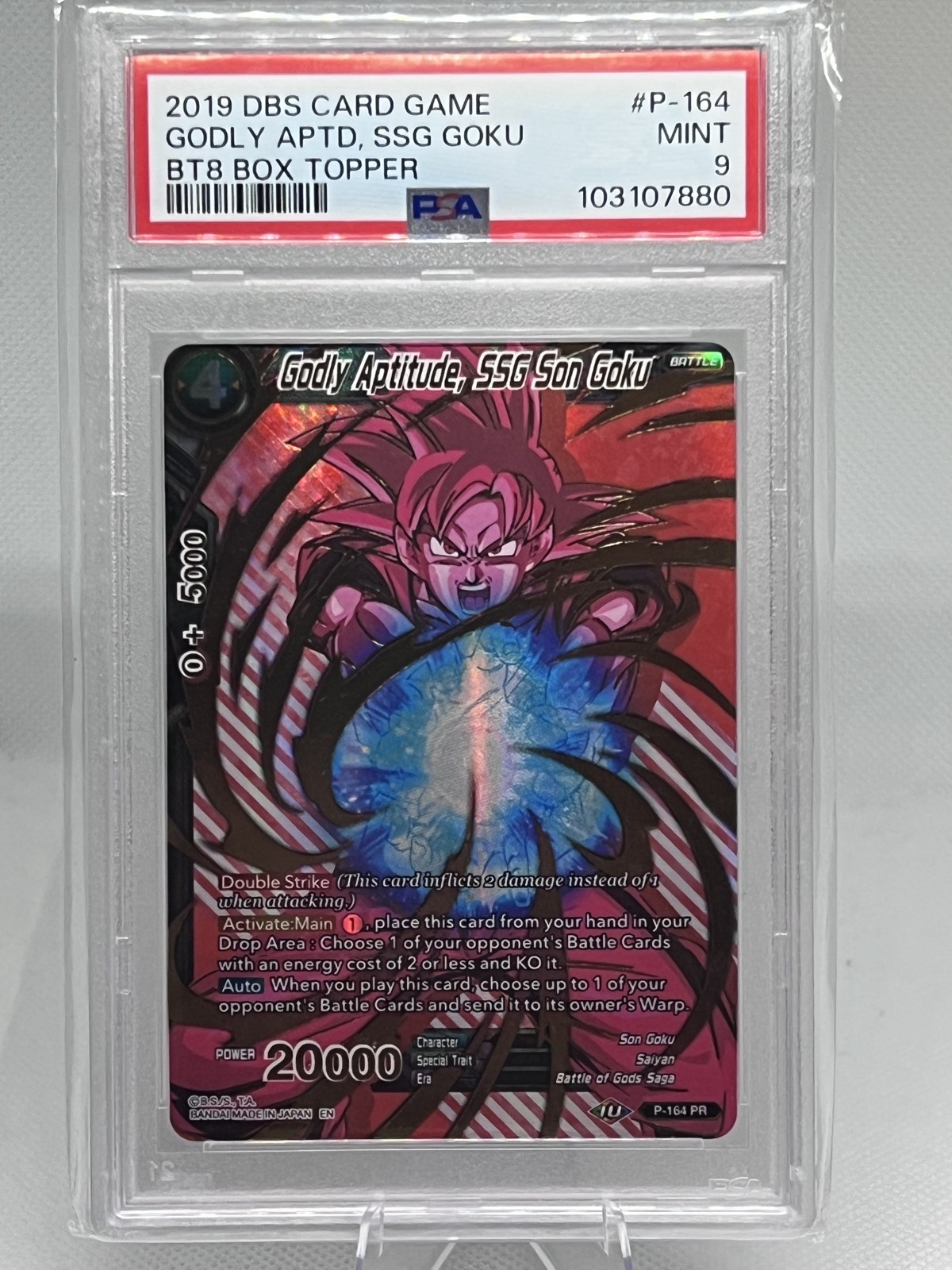 Dragon Ball Super Card Game Godly Aptitude, SSG Son Goku Promo Mint PSA 9