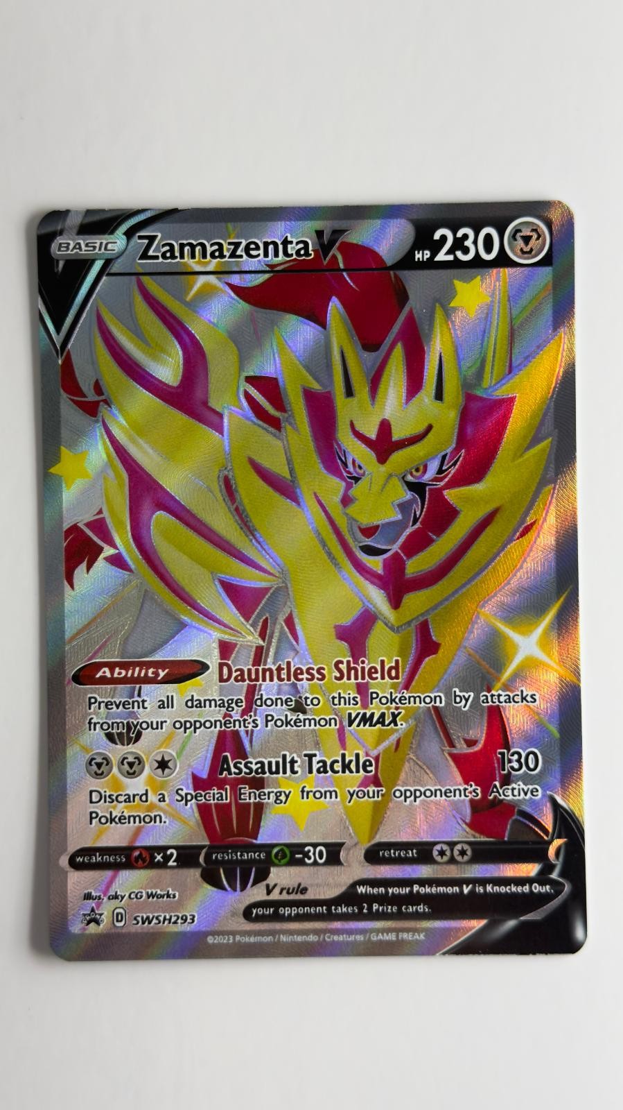 Zamazenta V (Shiny) SWSH293 Holo P Sword & Shield Promo Pokemon Near Mint