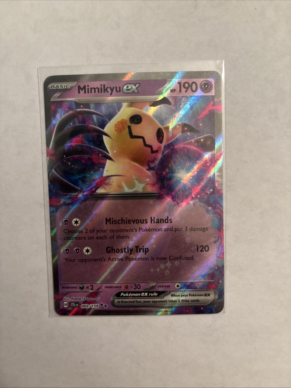 Mimikyu ex 069/159 Journey Together Ultra Rare NM Pokemon TCG Nm