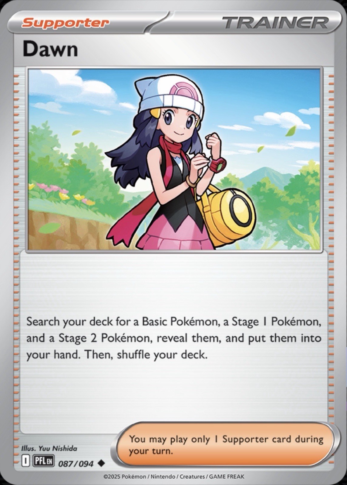 Dawn 087/094 Pokémon ME02: Phantasmal Flames Uncommon Reverse Holo 2025 NM