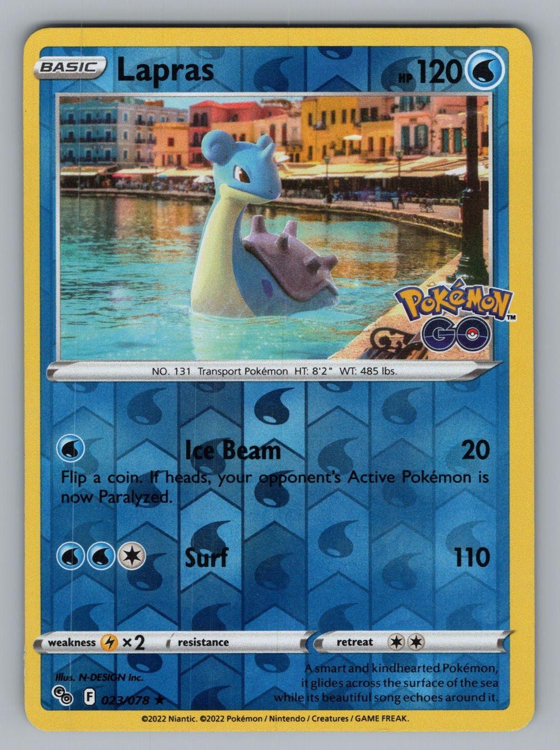 LAPRAS 023 R POKEMON REVERSE HOLO NM PGO N-DESIGN INC.?]