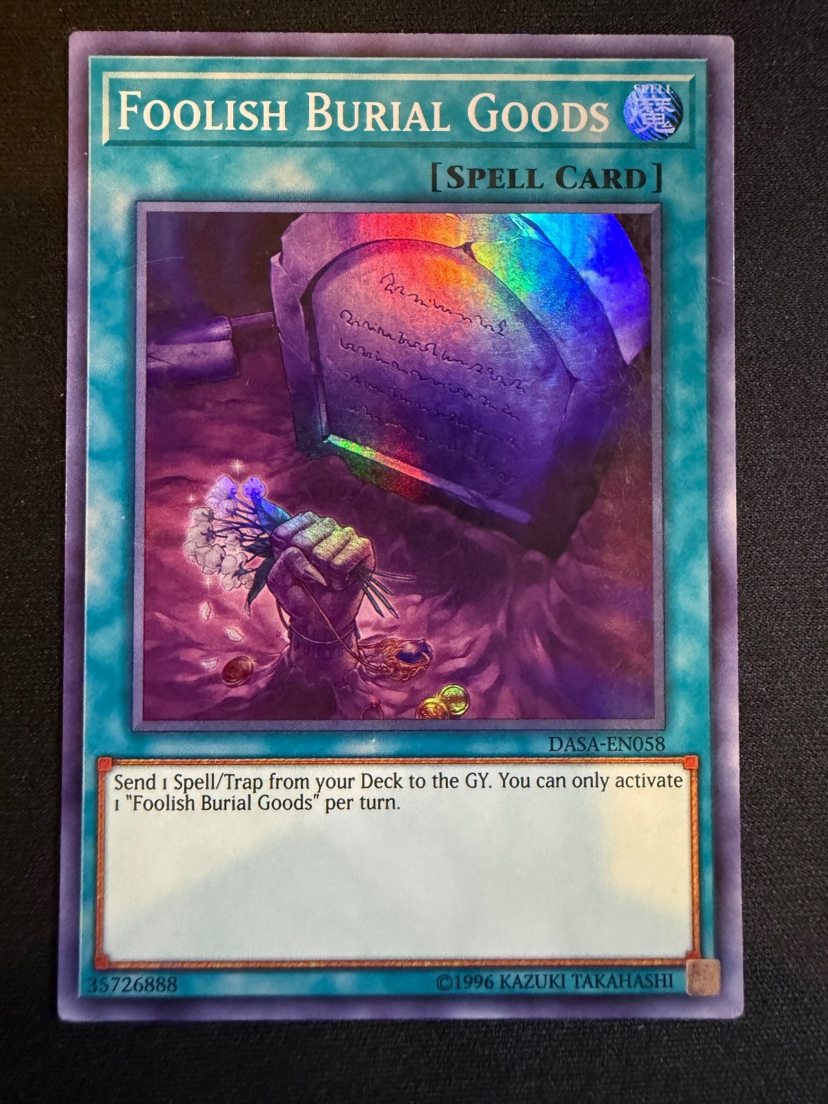 Foolish Burial Goods DASA-EN058 Super Rare Dark Saviors Yu-Gi-Oh Unlimited NM