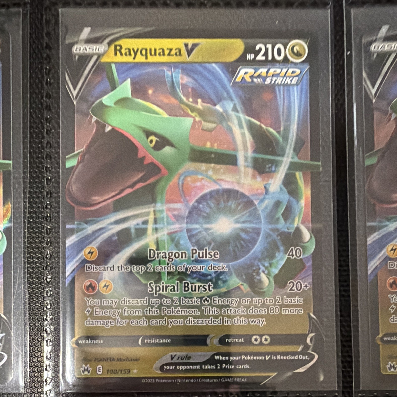 The Pokémon Company Rayquaza V 100/159 Crown Zenith Holo Rapid Strike UR