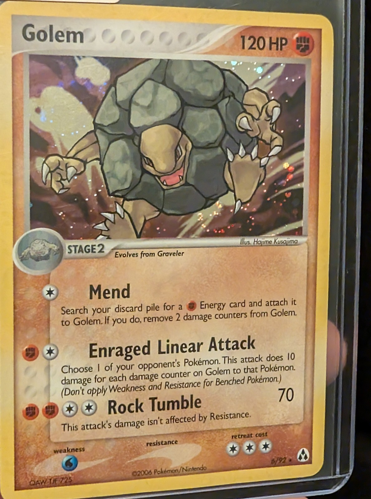 Pokemon Golem 6/92 Legend Maker BIG BALL SWIRL 🌀 1 OF 1 VERY RARE. Pop 1