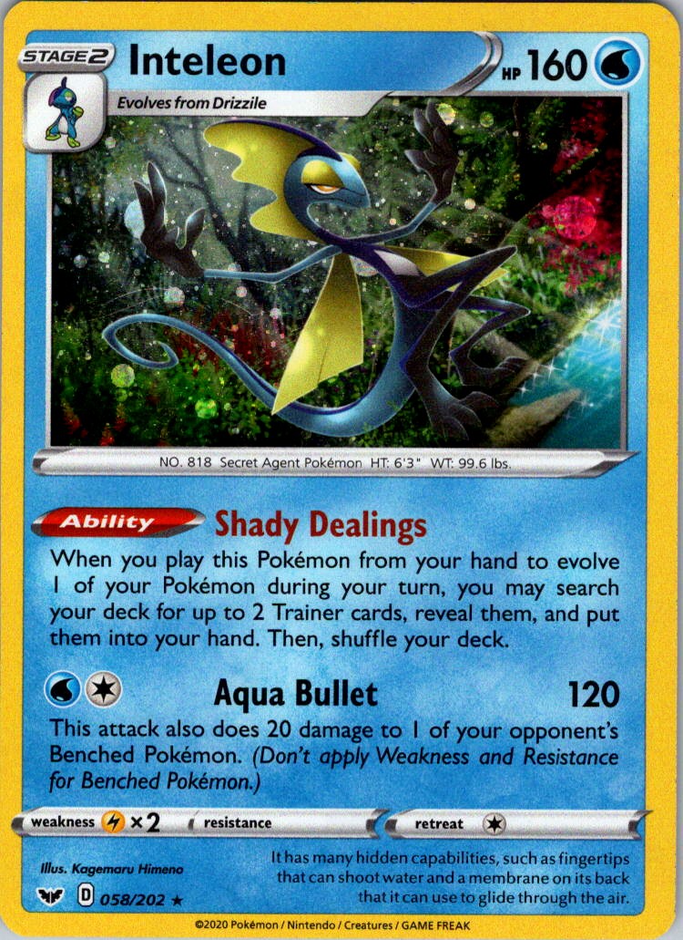 Inteleon (Cosmos Holo) 058/202 Promo Miscellaneous Cards & Products Holofoil NM