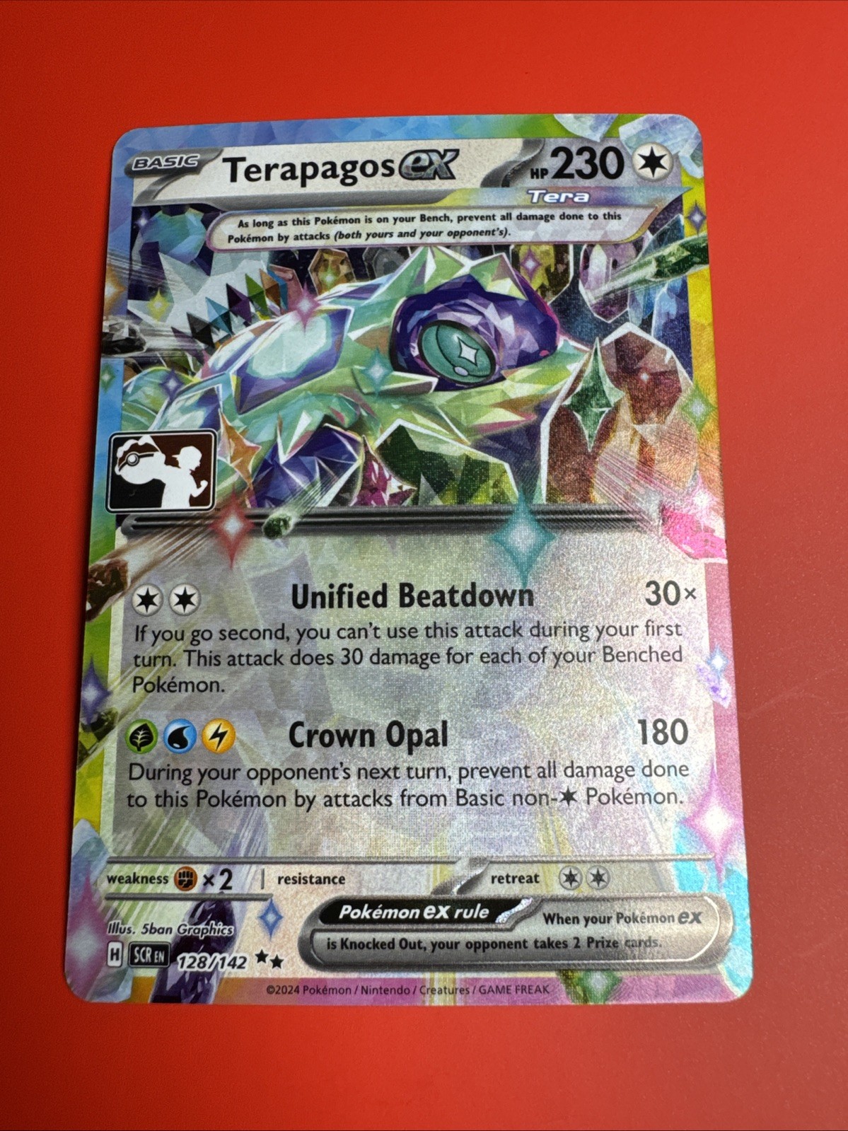 Terapagos ex 128/142 Play! Pokemon Prize Pack Stellar Crown