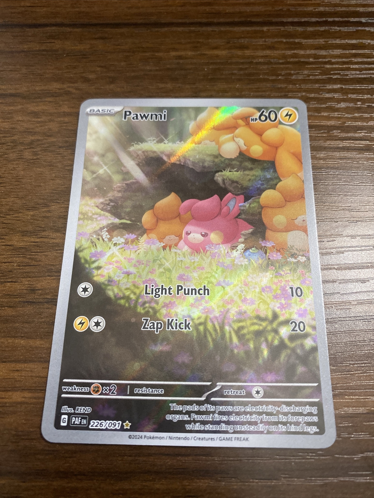 Pokémon – Paldean Fates – Pawmi ILLUSTRATION RARE – 226/091 – NM/M