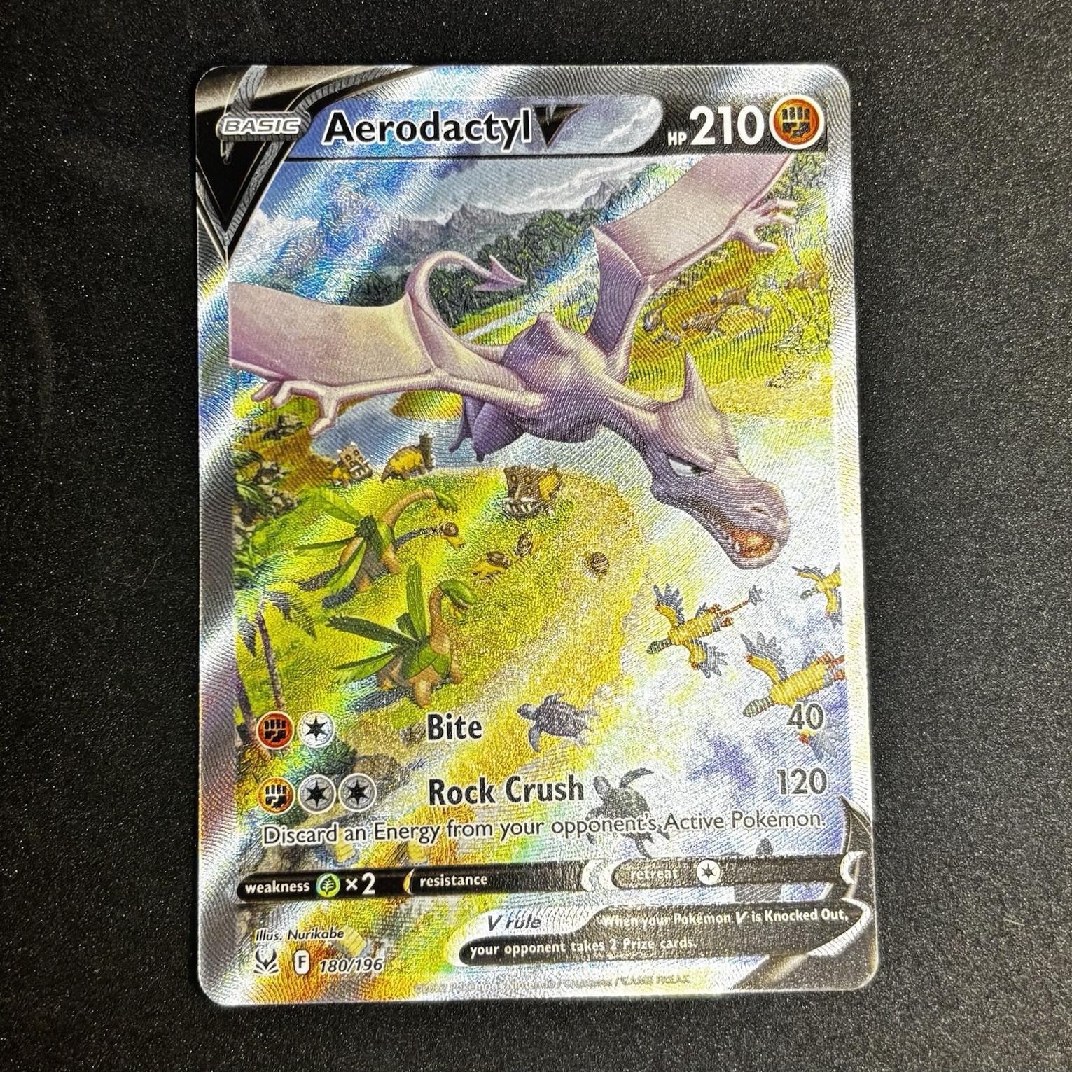 Pokemon Aerodactyl V Full Art Holo UR ENG Lost Origin 180/196 210 HP