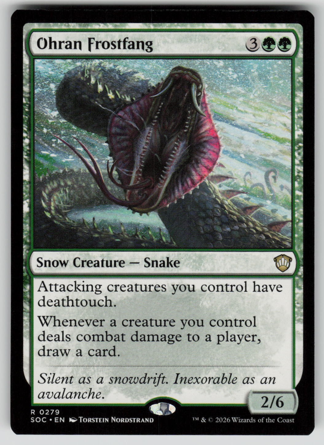 Ohran Frostfang Rare Commander: Secrets of Strixhaven 279 MTG Near Mint 2026