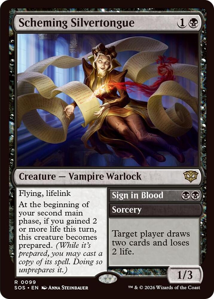 1x Scheming Silvertongue – Secrets of Strixhaven Near Mint – MTG