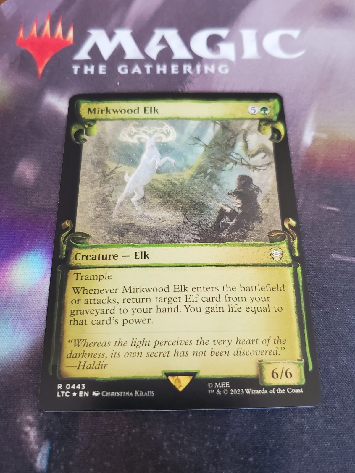 MTG. Mirkwood Elk. Foil Showcase Scrolls. The Lord of the Rings. Pack Fresh