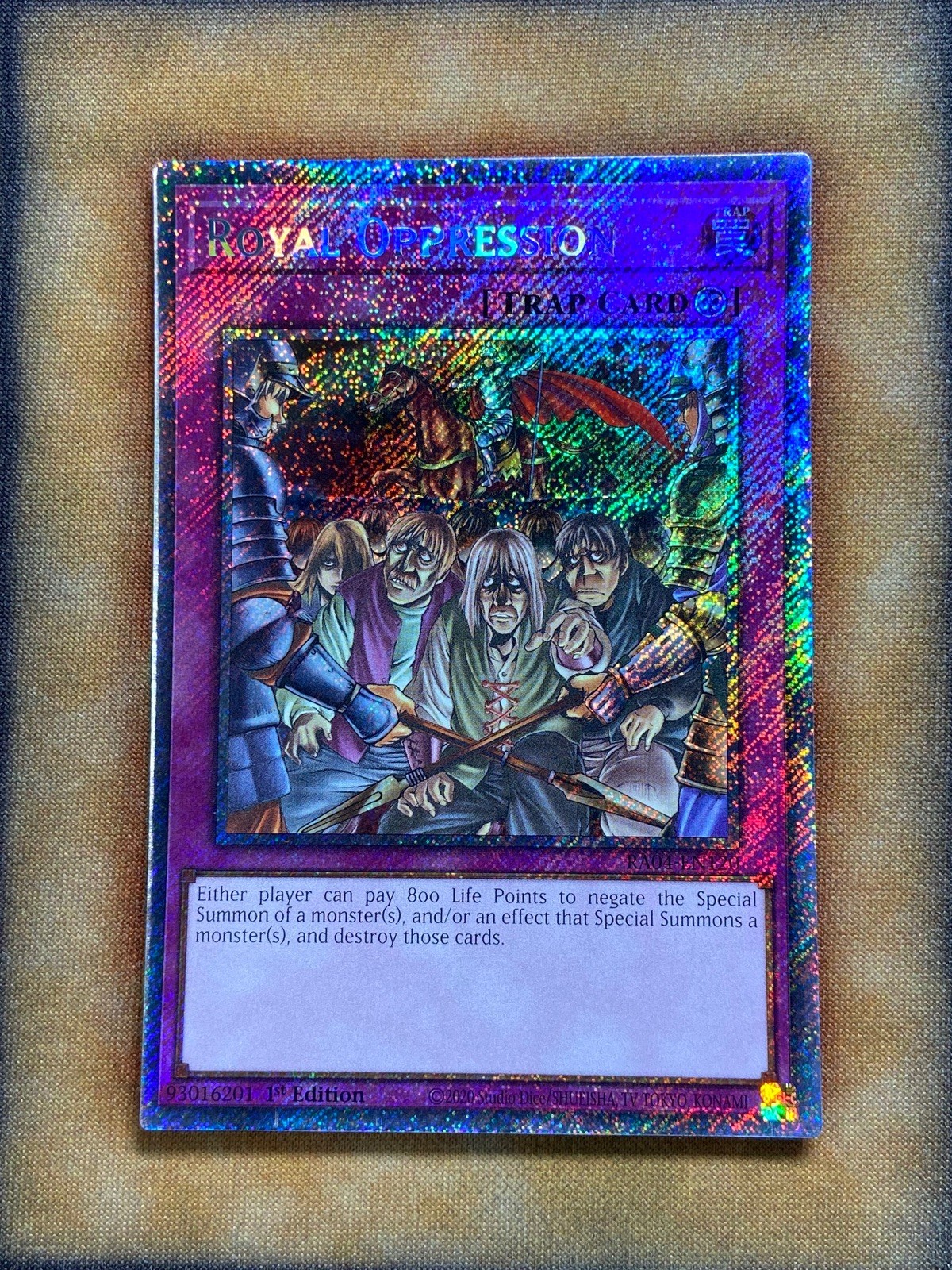 Yugioh Royal Oppression RA04-EN120 Platinum Secret Rare 1st Ed MP