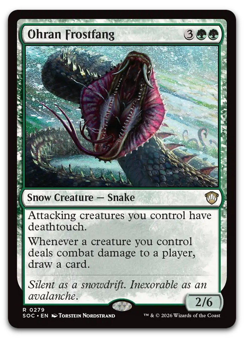 Ohran Frostfang #279 (LP) Commander: Secrets of Strixhaven SOC Magic MTG
