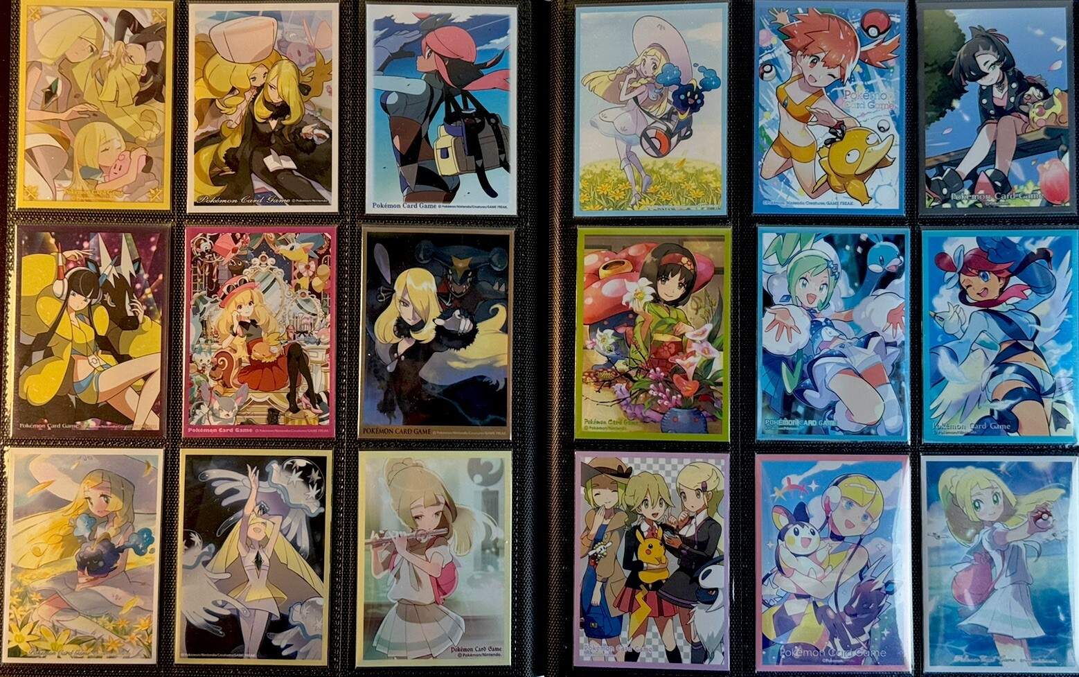 Pokemon Center Japan Trainer Sleeve Set -Heroine, Vileplume Erika, Lisia, Lillie