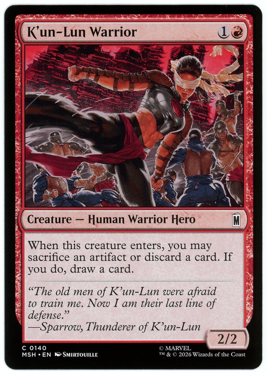 K’un-Lun Warrior – 0140 – Marvel Super Heroes MSH – MTG NM/M
