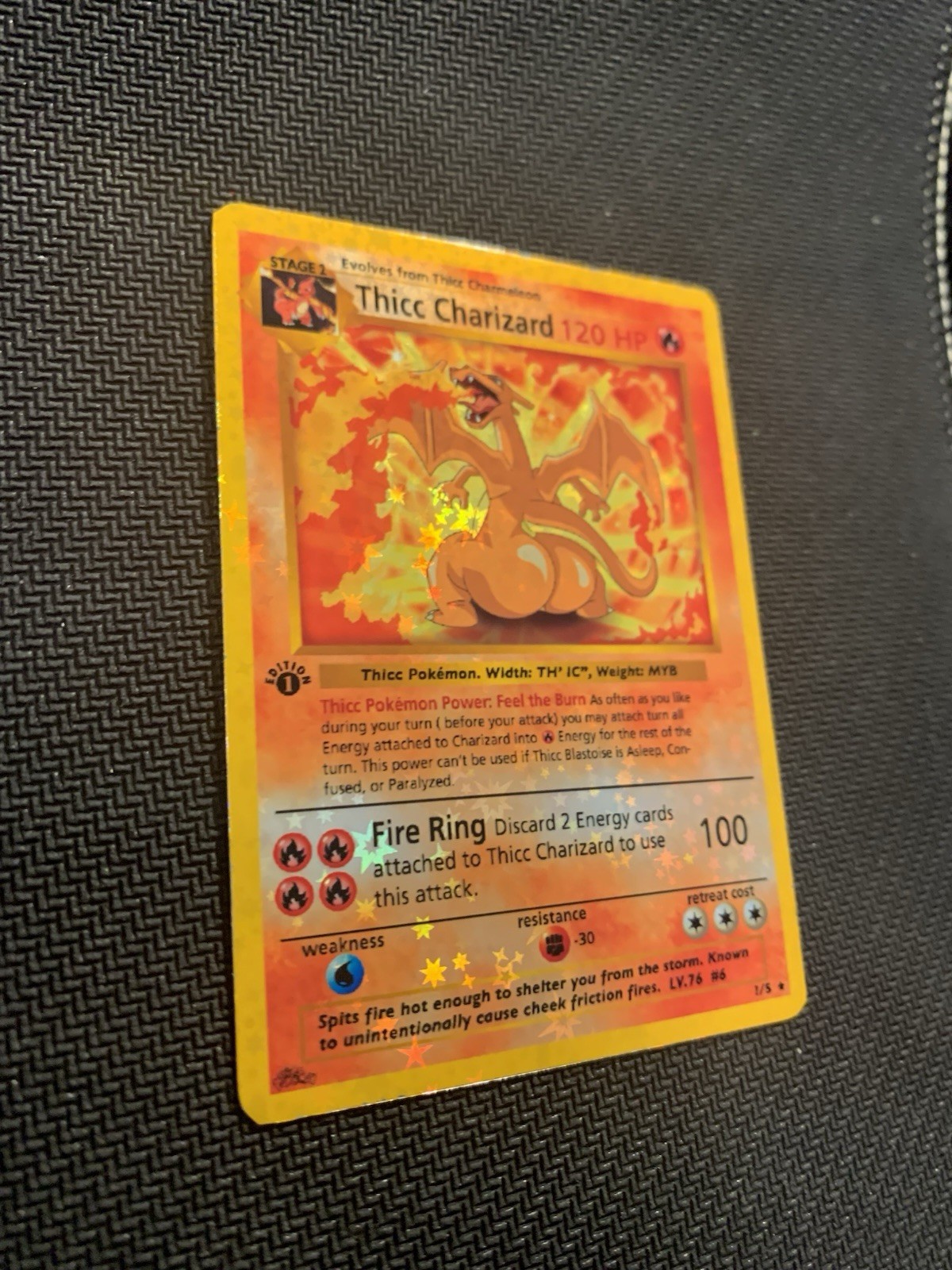 Thicc Charizard (Alternative Custom Art ) Holografic Card