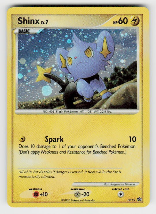 Diamond and Pearl Promos #DP15 Shinx Error Upside Down Back