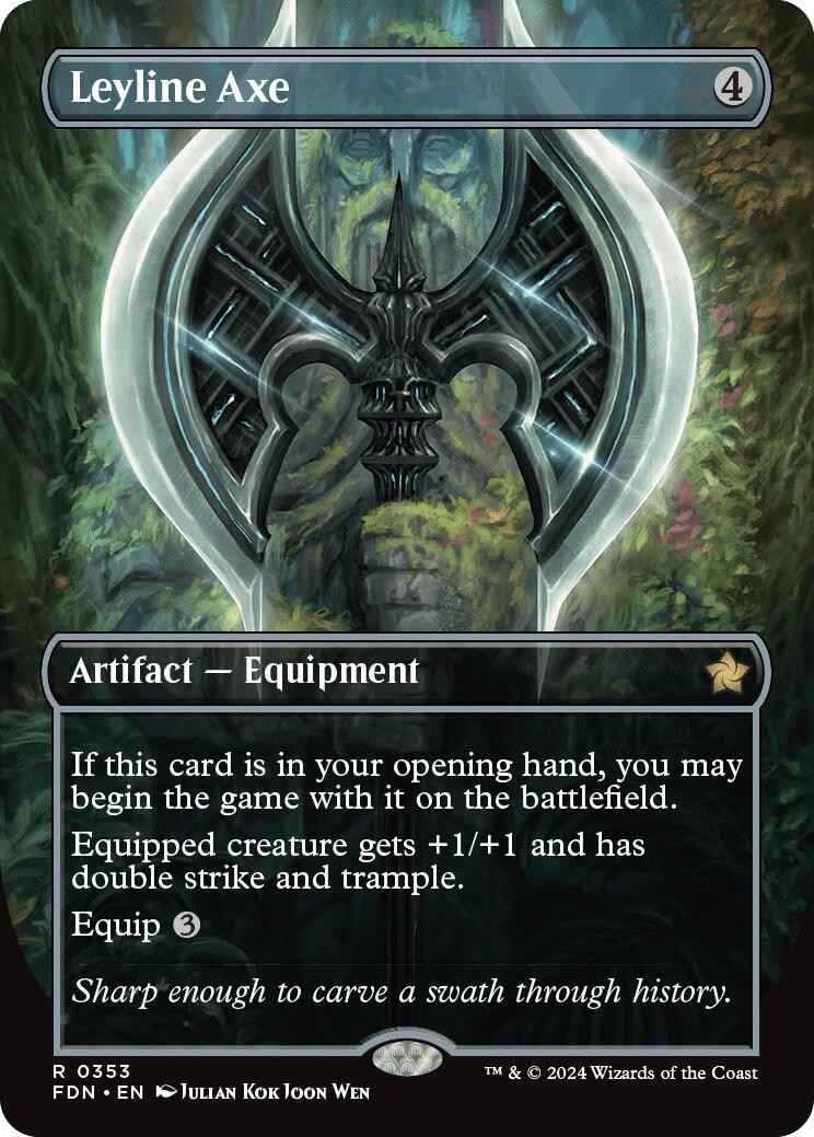 Magic Leyline Axe (Borderless) Rare 353 Foundations NM