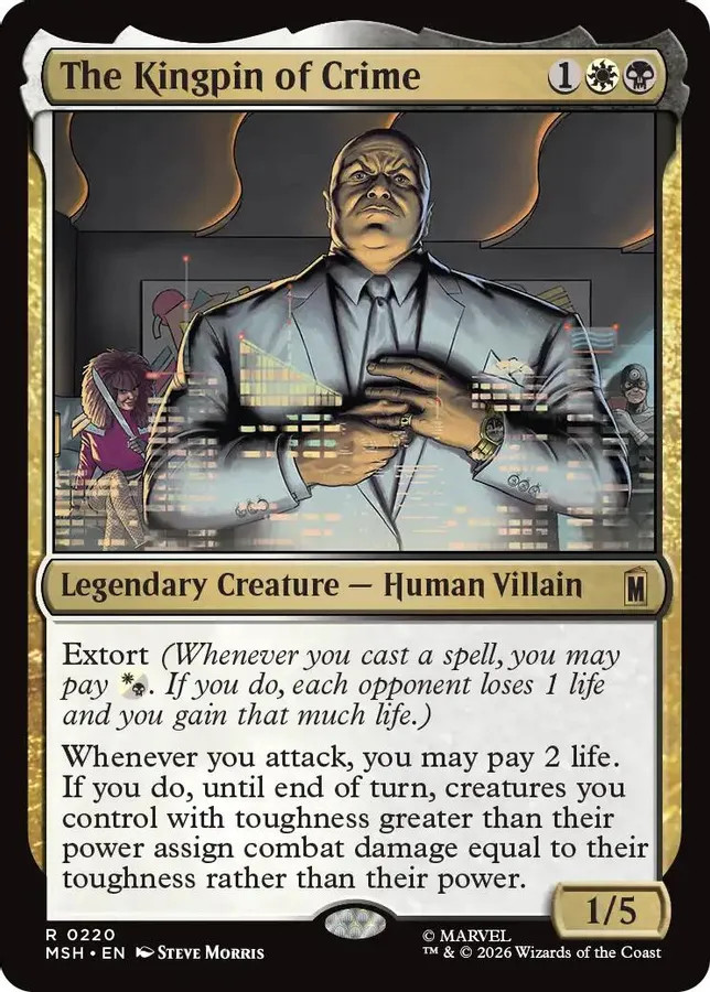 The Kingpin of Crime 220 NM Marvel Super Heroes MTG