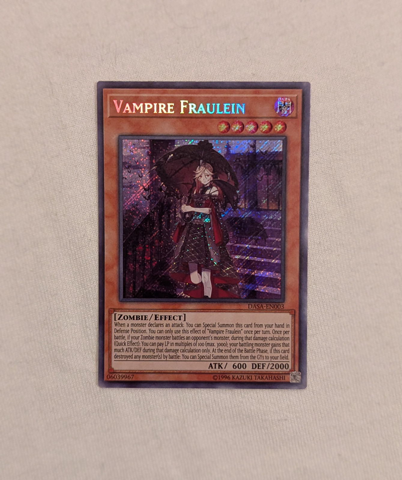Vampire Fraulein DASA-EN003 Dark Saviors Unlimited NM Secret Rare