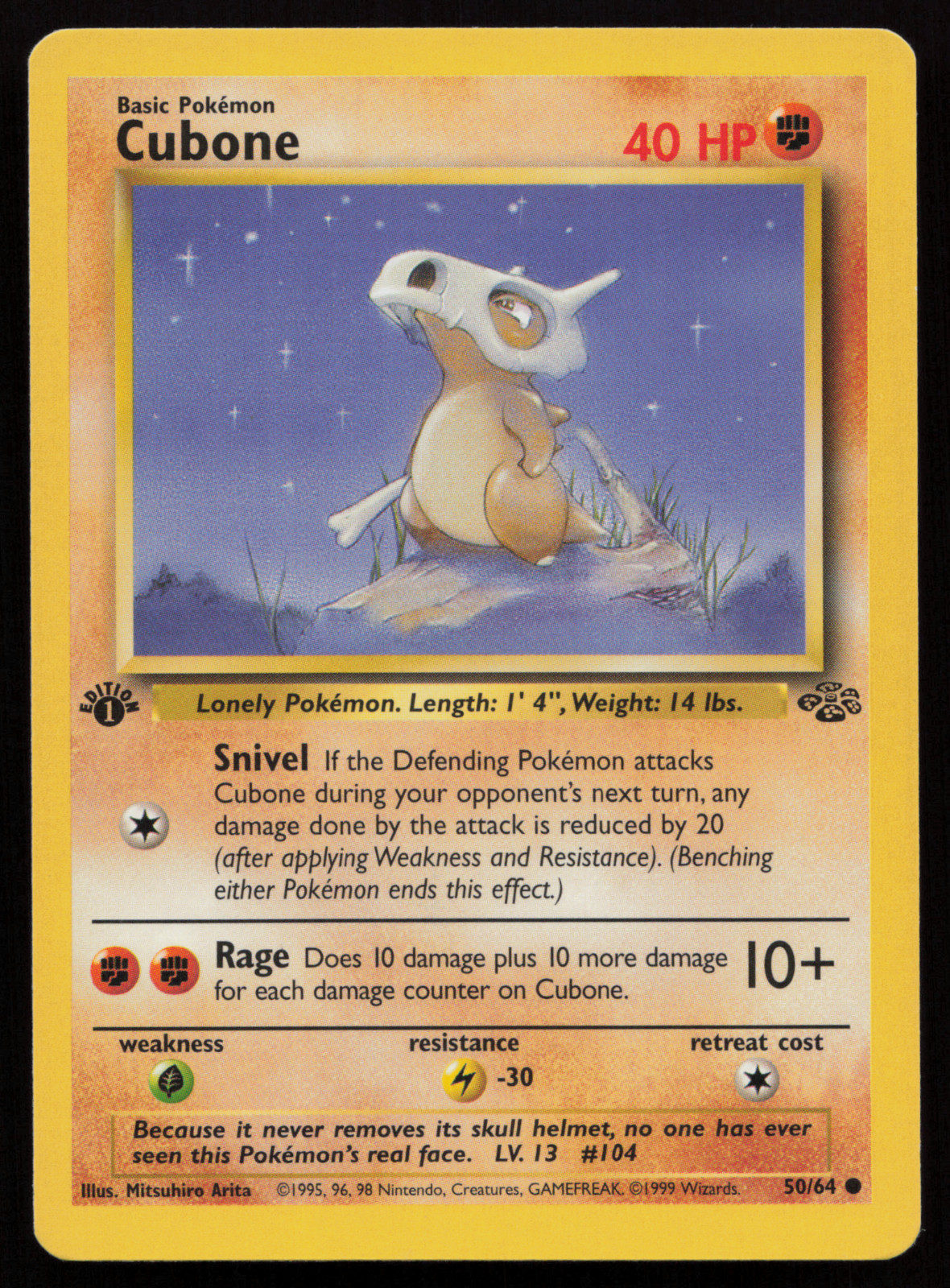 MP Cubone 50/64 Jungle 1st Edition