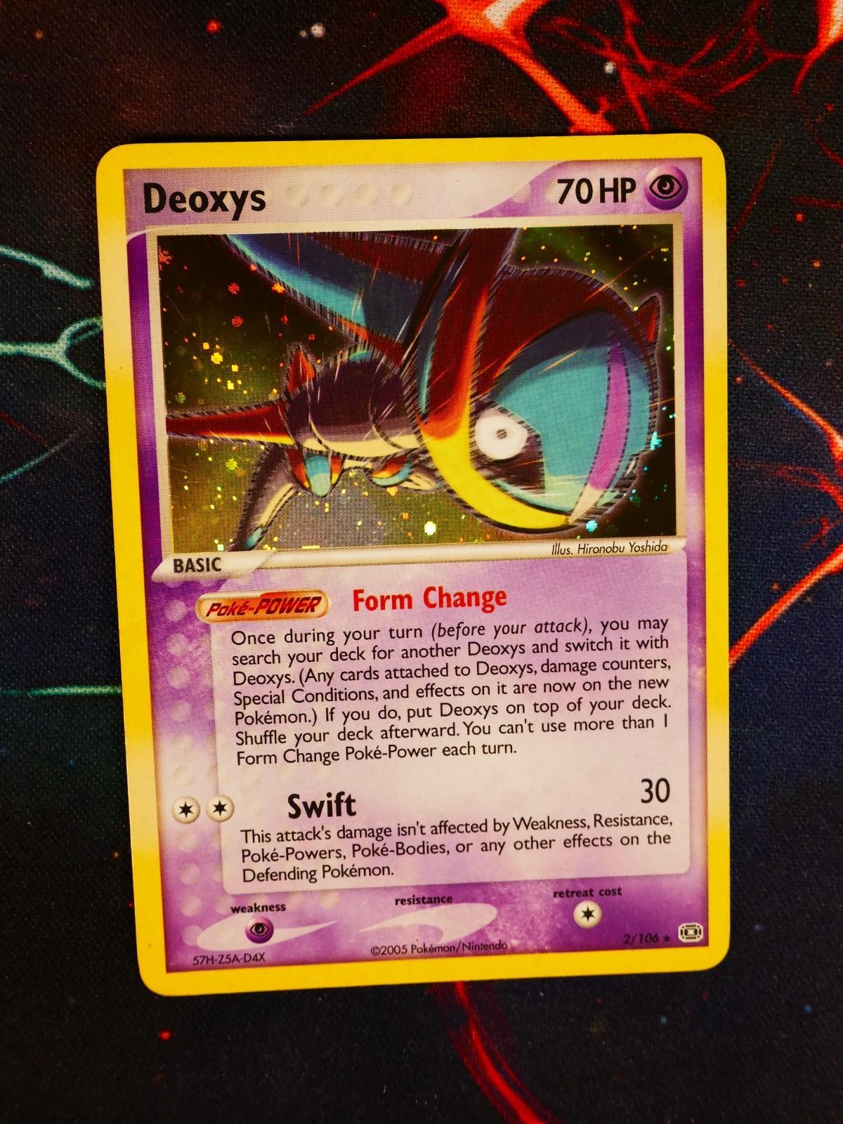 HP+ Pokemon DEOXYS (Speed Forme) Card EX EMERALD Set #2/106 Holo Foil Rare#2