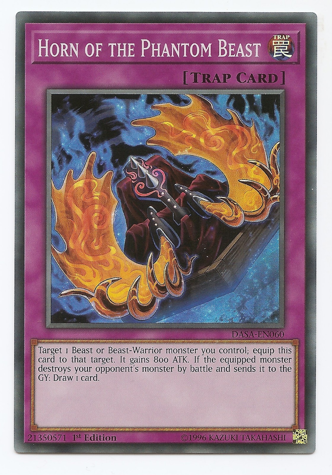 Horn of the Phantom Beast DASA-EN060 Super Rare Yu-Gi-Oh Card 1st Edition New