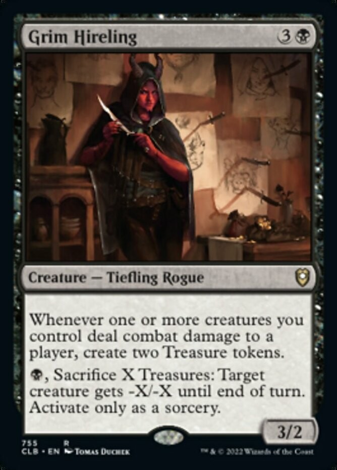 1x Grim Hireling NM-Mint, English Commander Legends: Battle for Baldur’s Gate MT
