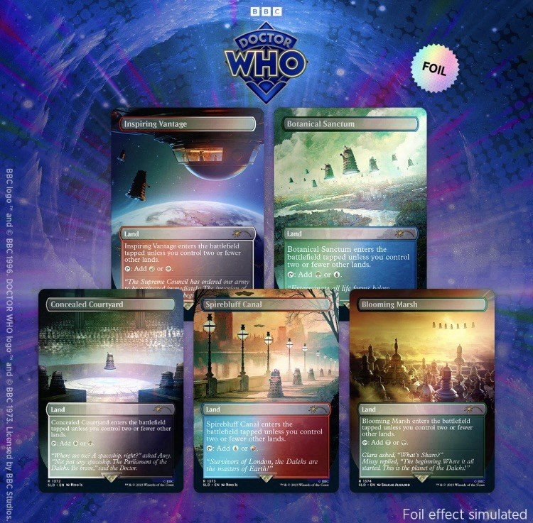 MTG✨BLOOMING MARSH FOIL✨SLD Dalek Lands DOCTOR WHO PSA 10 RARE “Enemy” LAND