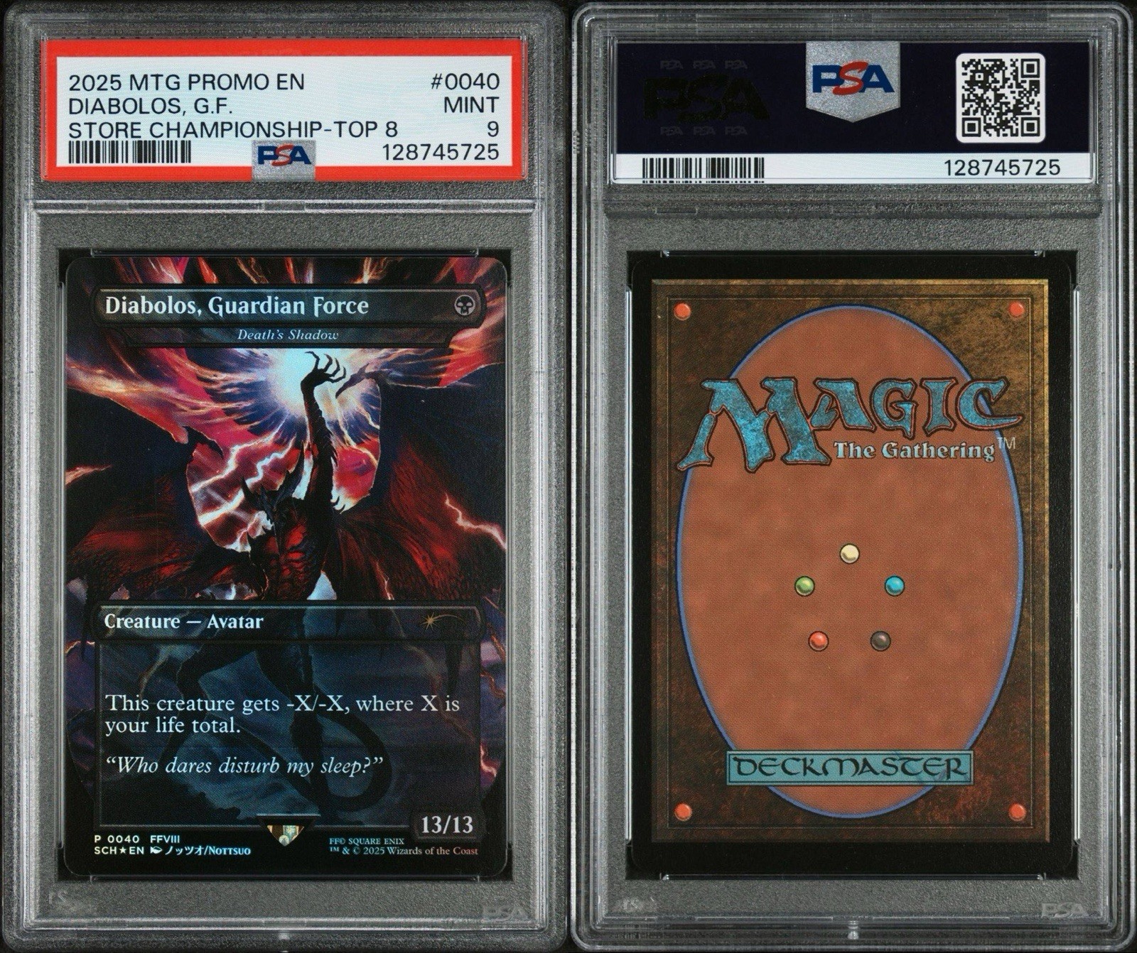 2025 MTG Final Fantasy Diabolos Guardian Force Top 8 Foil 0040 PSA 9 MINT
