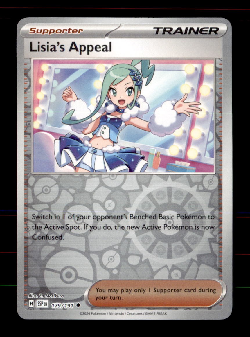 Lisia’s Appeal 179/191 Uncommon Surging Sparks Pokemon Reverse Holo Near Mint