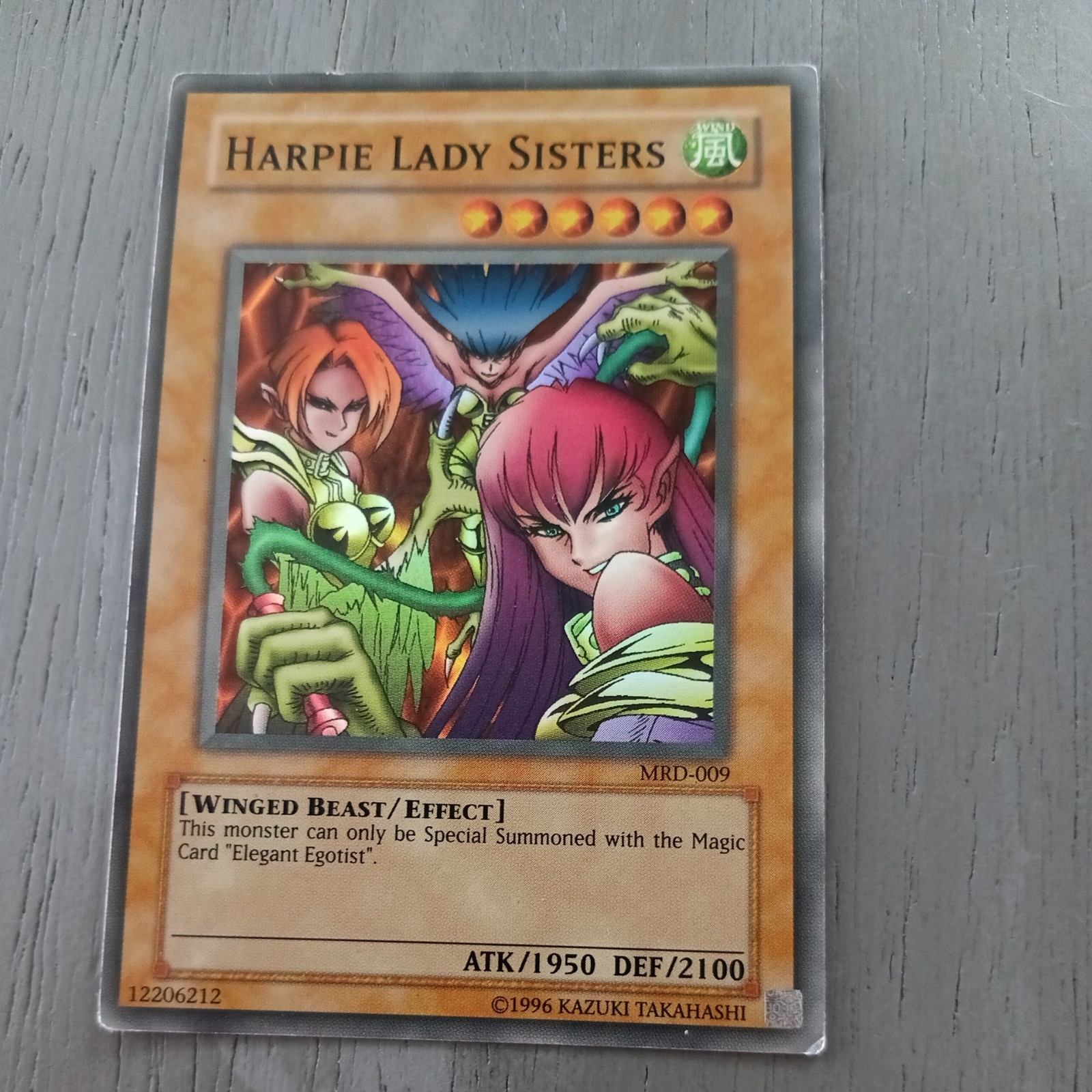 Yu-Gi-Oh Card – MRD-009 – HARPIE LADY SISTERS RARE HOLO *NM/PL* 1996