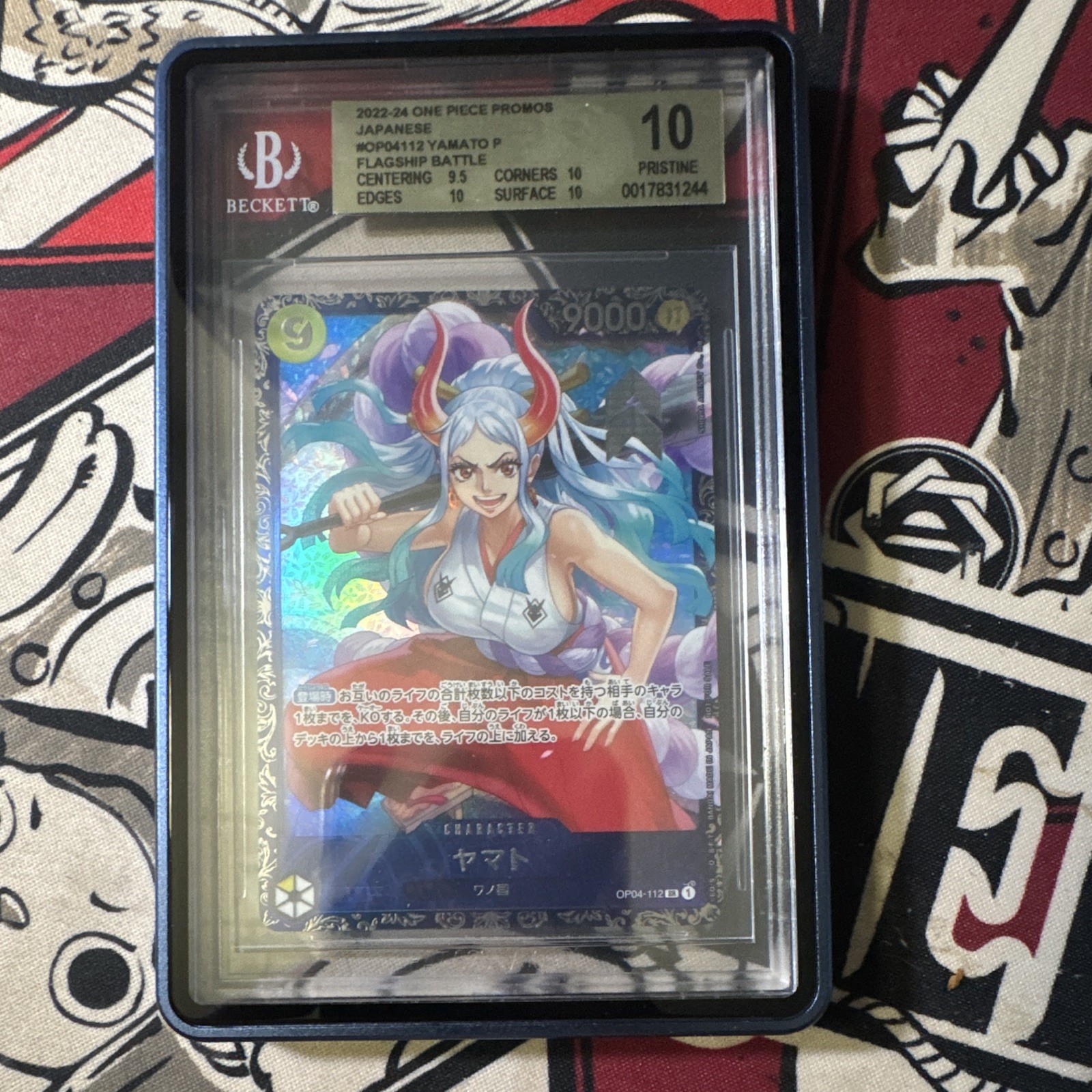 Bandai 2022 One Piece Card Game Yamato OP04-112 Parallel Foil JP BGS 10