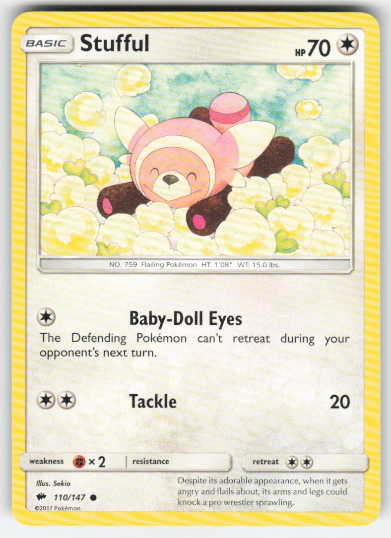 Pokemon TCG SM Burning Shadows Stufful #110/147