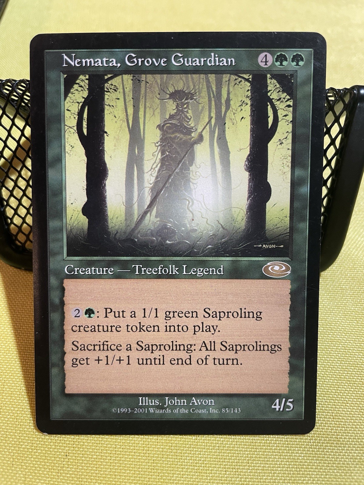Magic: The Gathering Nemata, Grove Guardian Creature Green 2001 John Avon 85/143