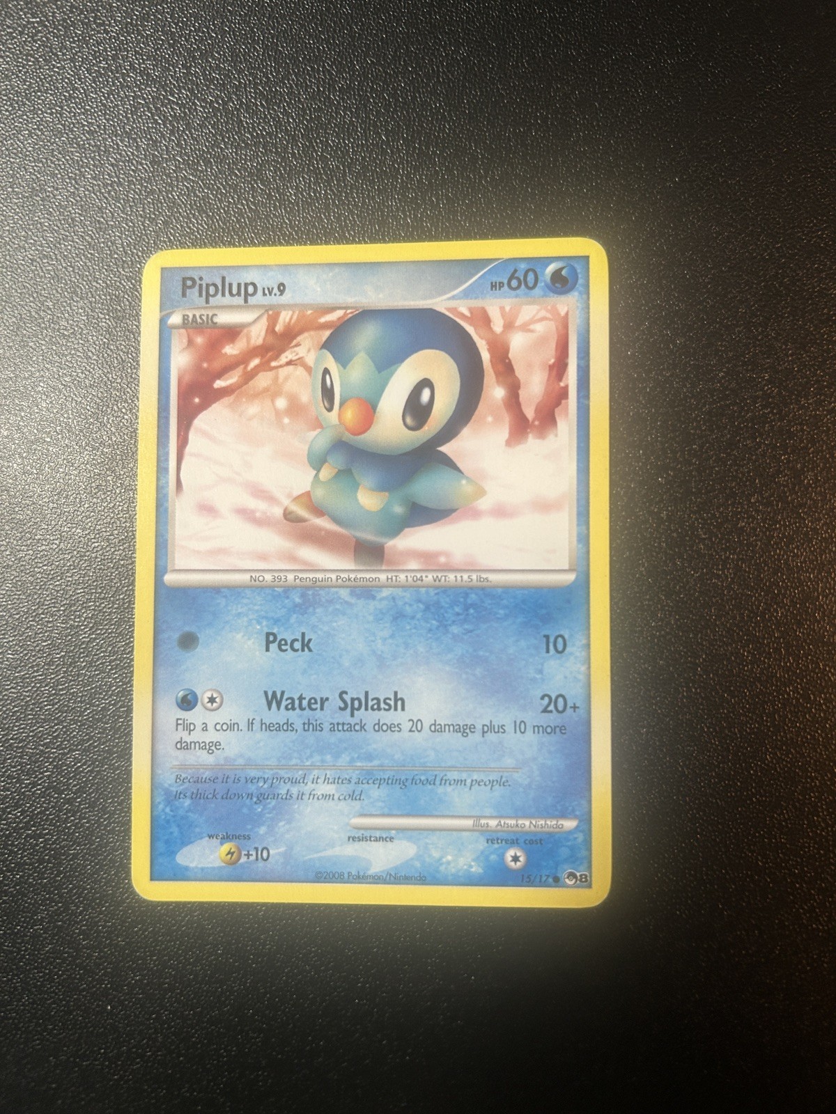 Piplup 15/17 Common POP Series 8 Pokemon Near Mint