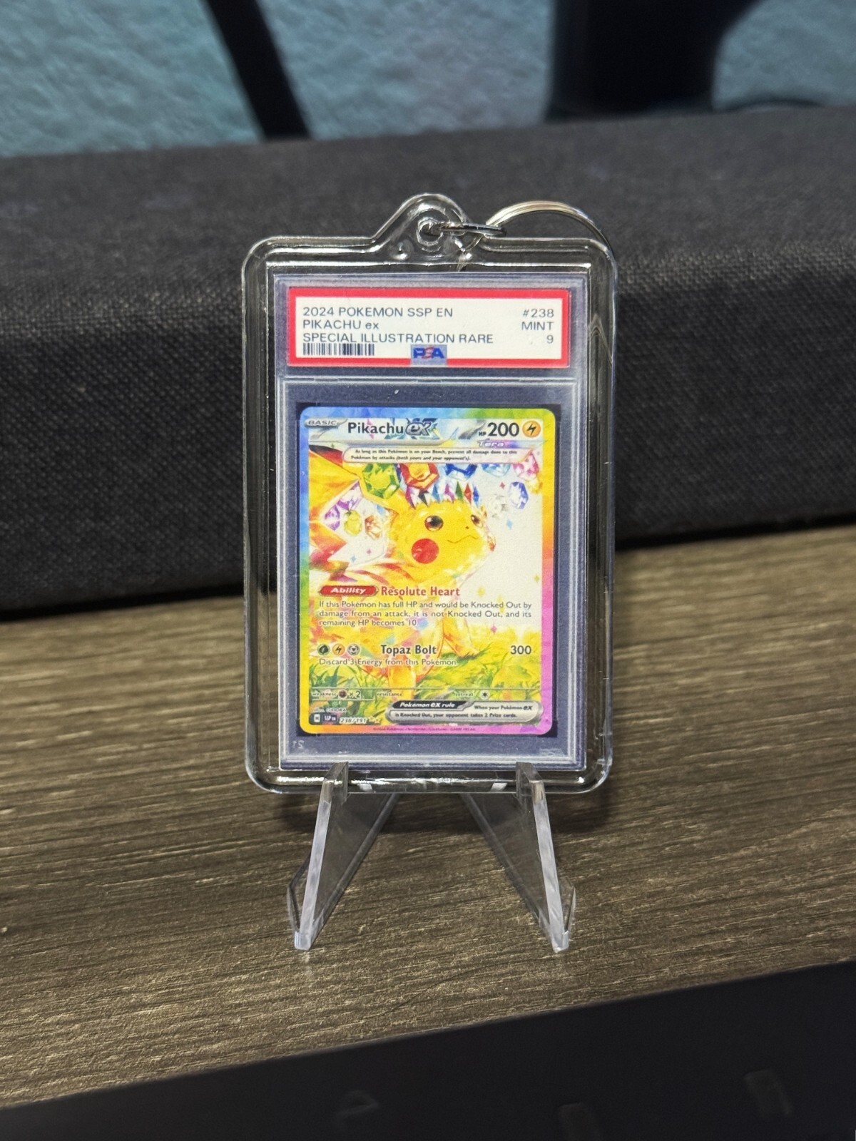 Small Gift Keychain 2024 Pokemon SSP Pikachu EX Surging Sparks ⚡