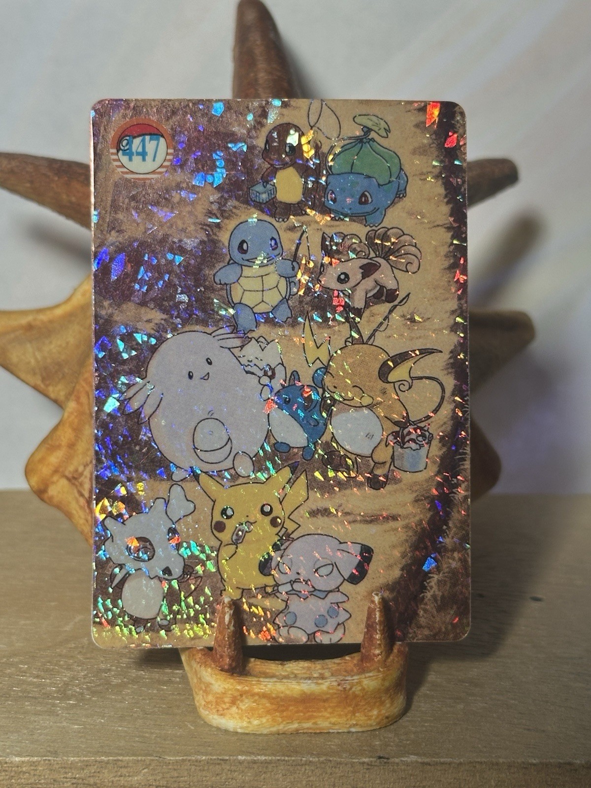 1999 Vintage Pocket Monsters Vending Prism Pikachu, Cubone, Chansey #447 RARE MP