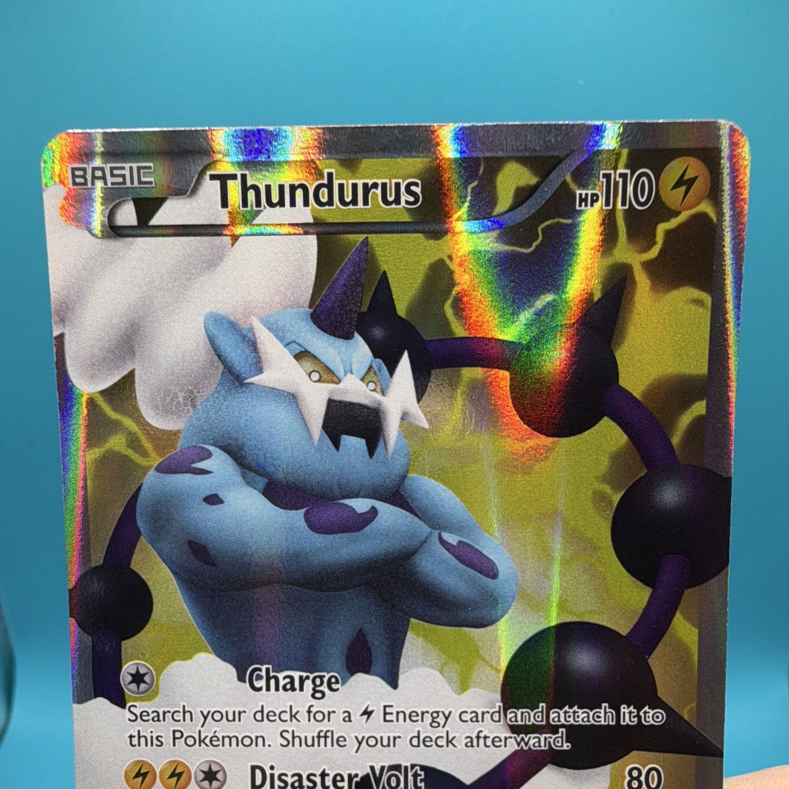 Pokémon Thundurus 97/98 Emerging Powers Ultra Rare Full Art Holo LP/MP
