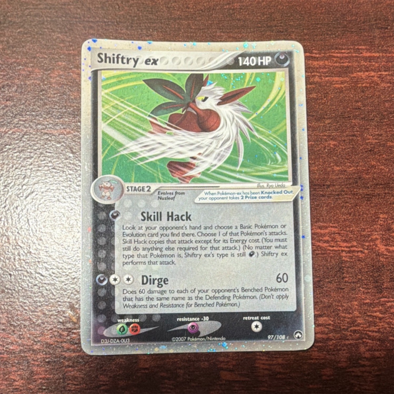 Nintendo Shiftry ex 97/108 EX Power Keepers Ultra Rare Holo 140 HP 2007