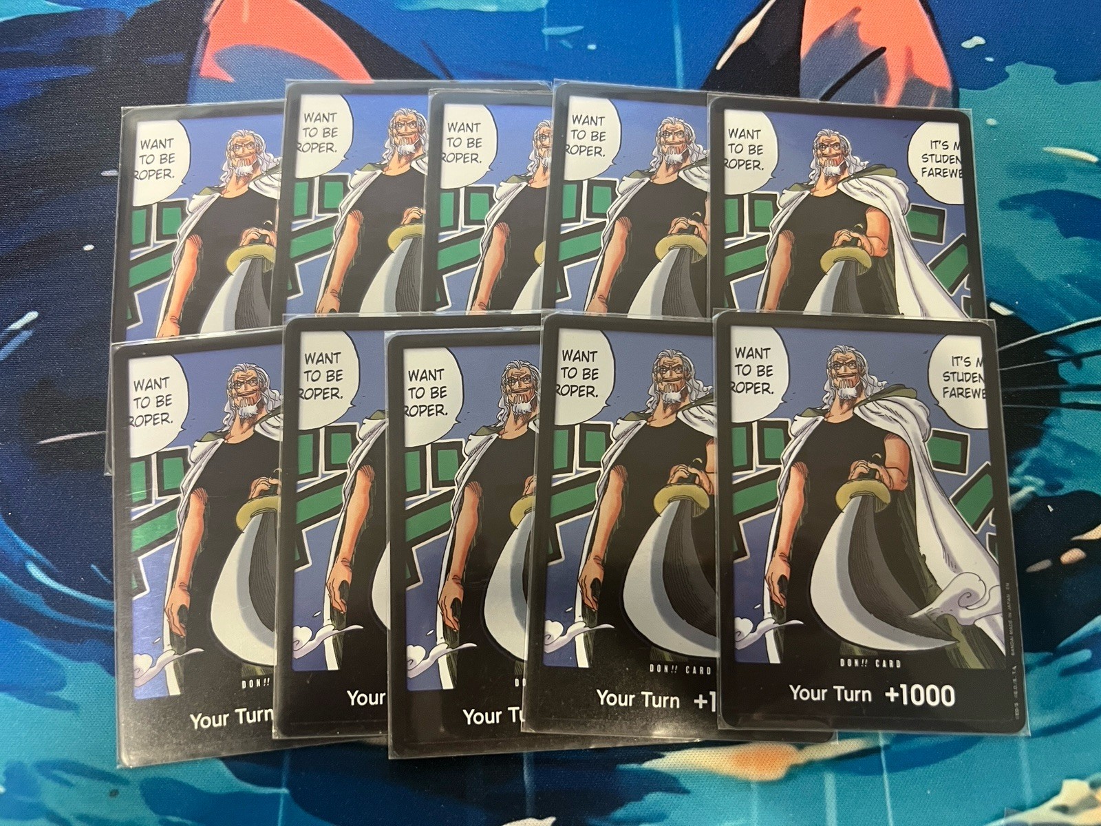 One Piece Tcg Don!! Card Silvers Rayleigh OP12 English FOIL Playset (10x)
