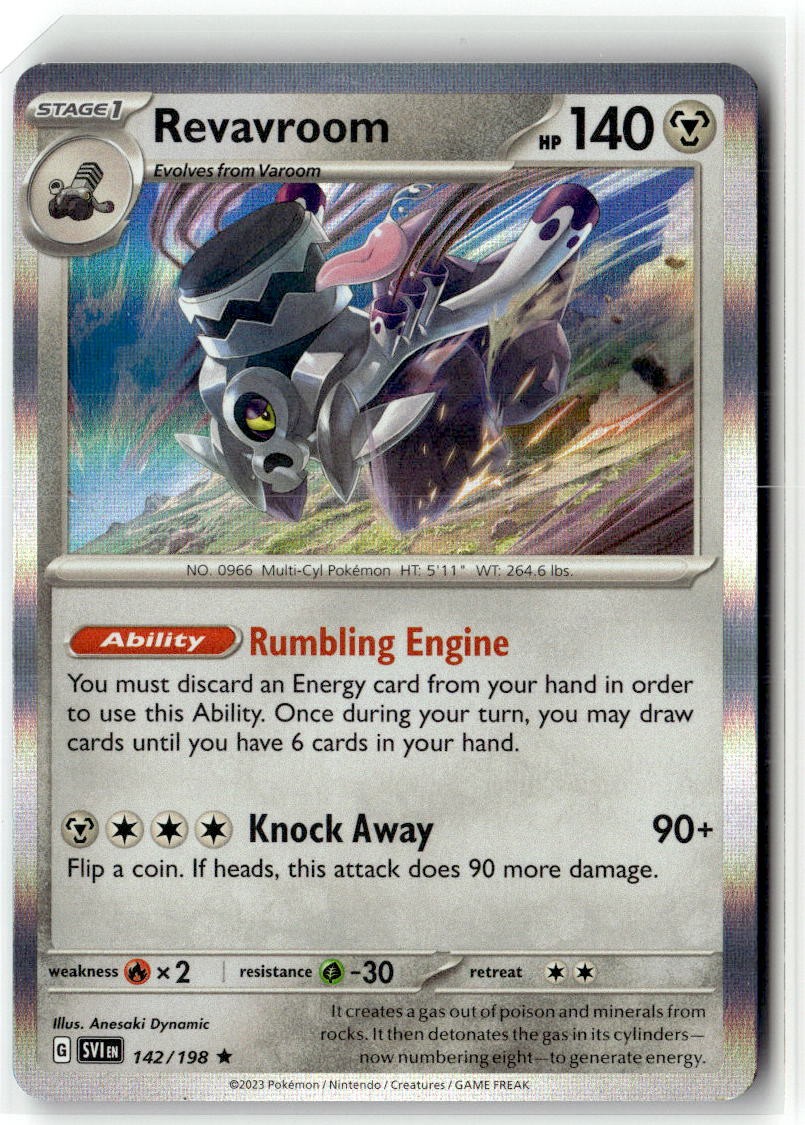 Revavroom 142/198 Rare Scarlet & Violet Pokemon Holo NM/M