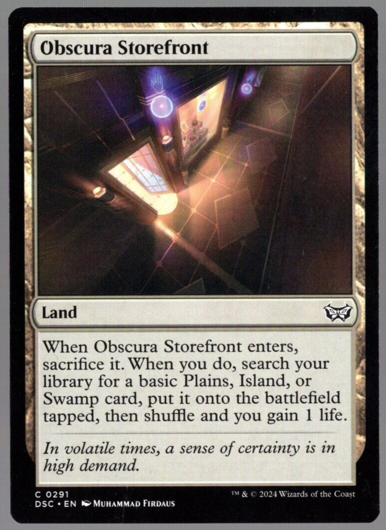 Obscura Storefront 0291 Non Foil Common Duskmourn MTG Near Mint